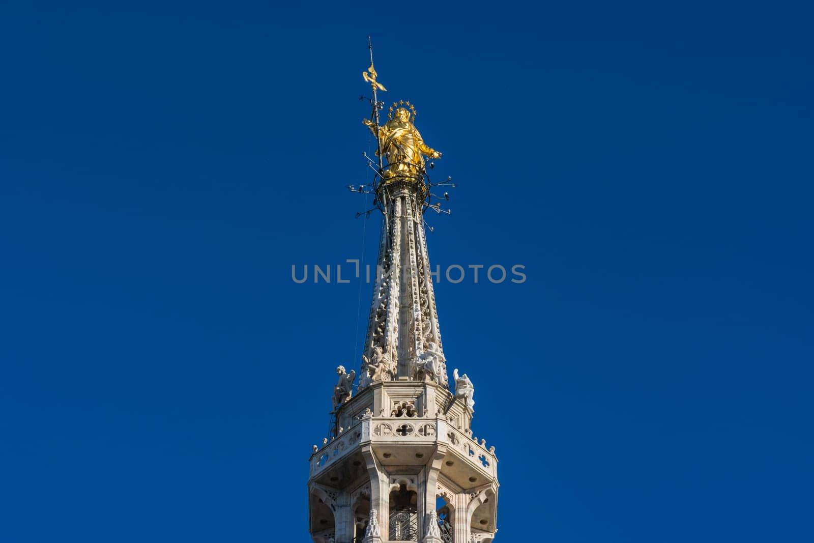 Detail Spires of Duomo Cathedral in Milan, Italy Gothic Architecture Closeup Travel Destination Famous
