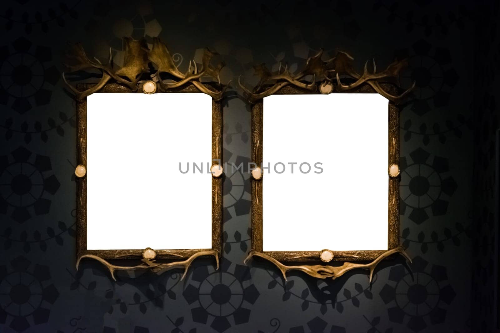 Art Museum Frame Vintage Ornate Painting Picture Blank Clipping Path Isolated Beautiful