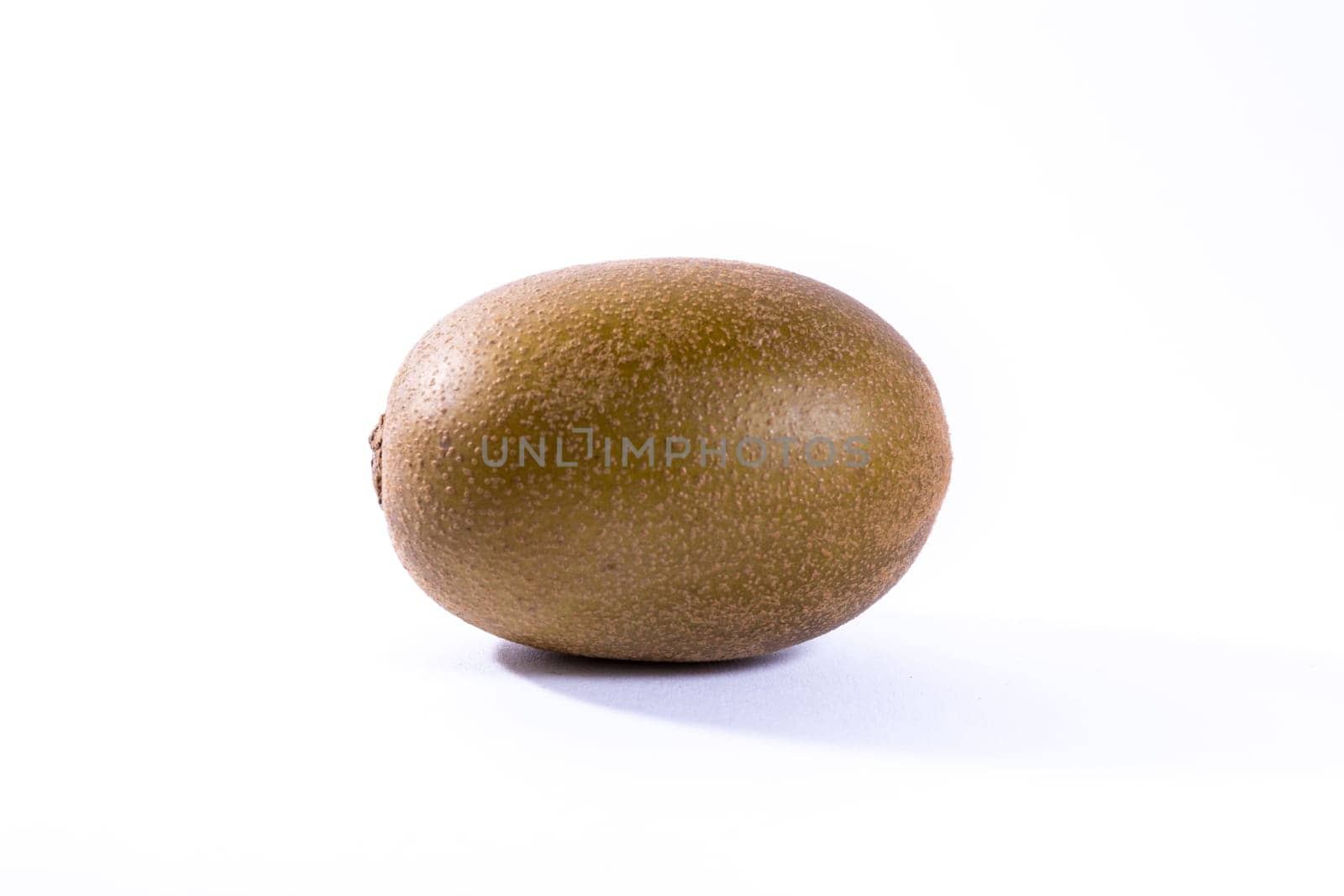 Brown Kiwi Whole Fruit Fresh Skin Hair Detail Closeup Isolated White Background Food