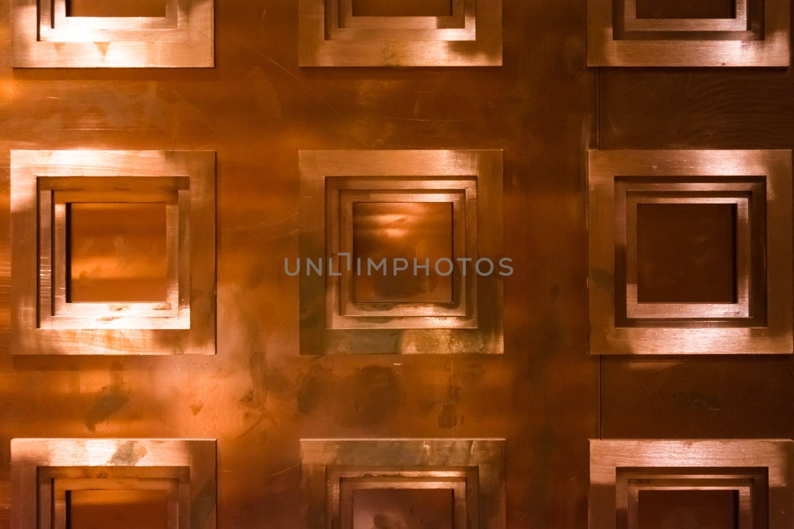 Bronze Copper Background Texture Wall Covering Squares Geometric Shapes