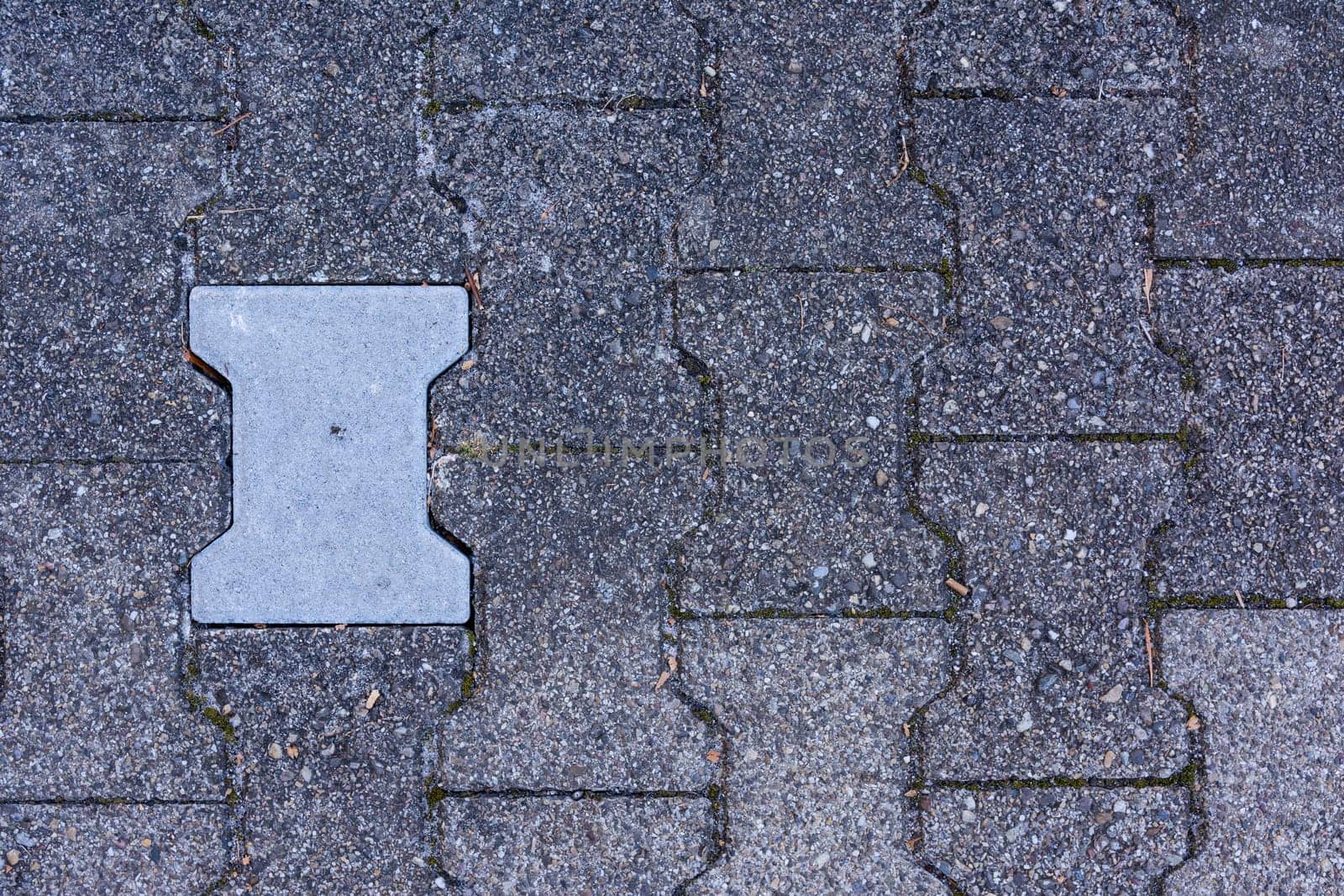 Different Color Asphalt Stone Sidewalk Brick Detail Texture Background