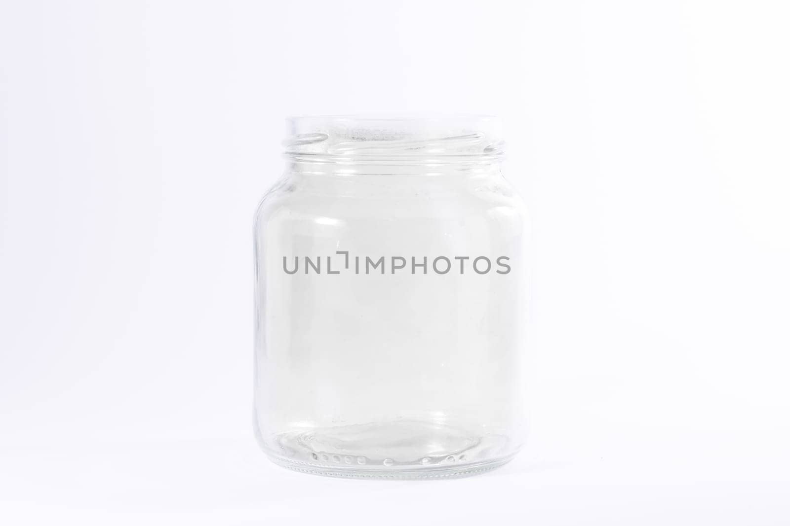 Glass Jar Jug Clear Transparent White Isolated Background Fresh Food Storage Tool Kitchen Object Household
