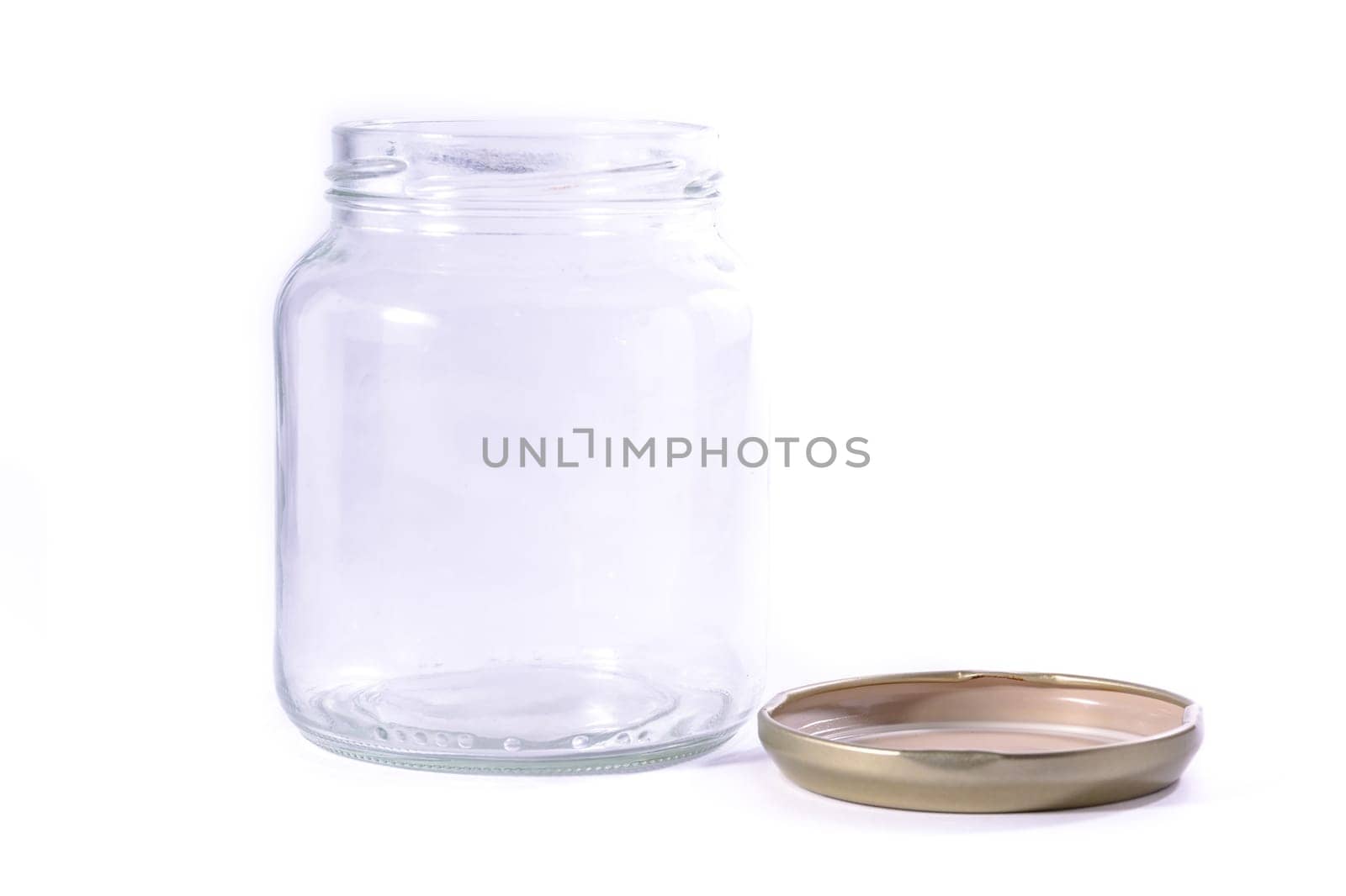 Glass Jar Jug Clear Transparent White Isolated Background Fresh Food Storage Tool Kitchen Object Household