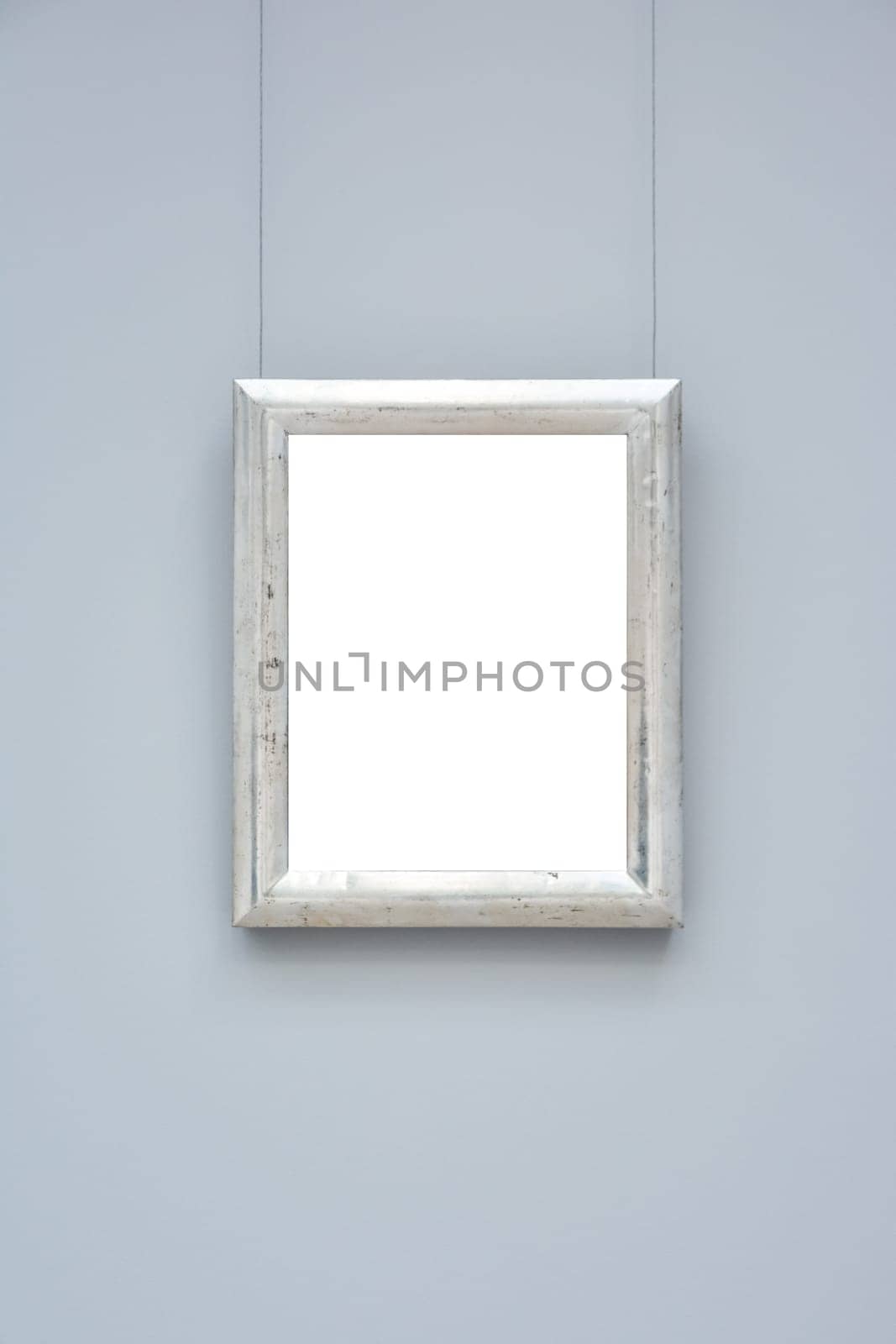 Art Museum Frame Wall Ornate Minimal Design White Isolated Clipping Path Template