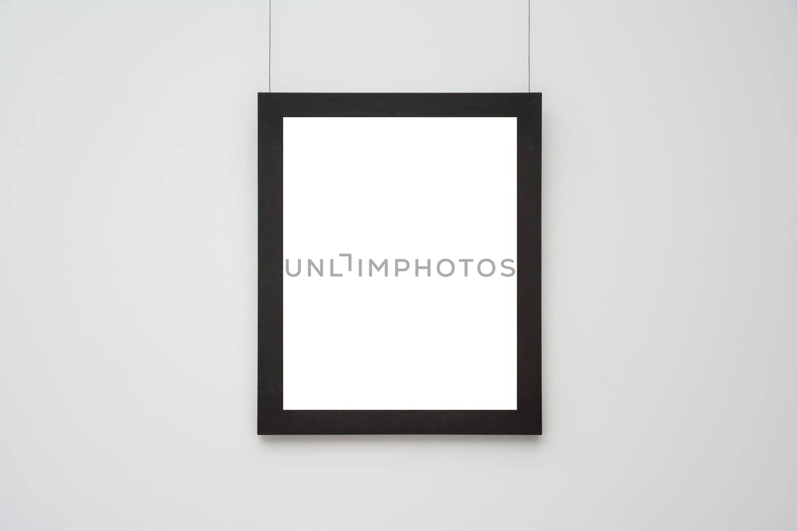 Art Museum Frame Wall Ornate Minimal Design White Isolated Clipping Path Template