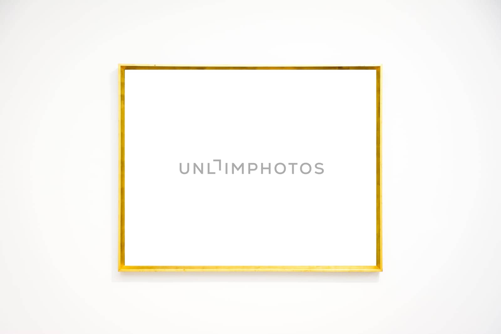 Modern Art Museum Frame Wall Clipping Path Isolated White Vector Illustration Template