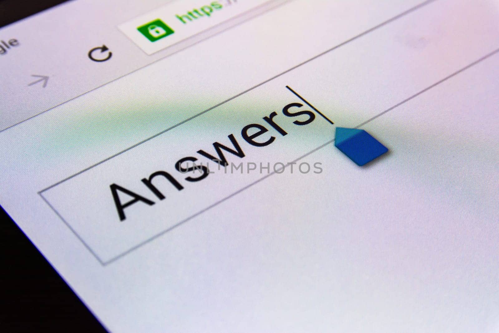 Magnifying Glass Search Box Empty Blank Internet Screen Answers