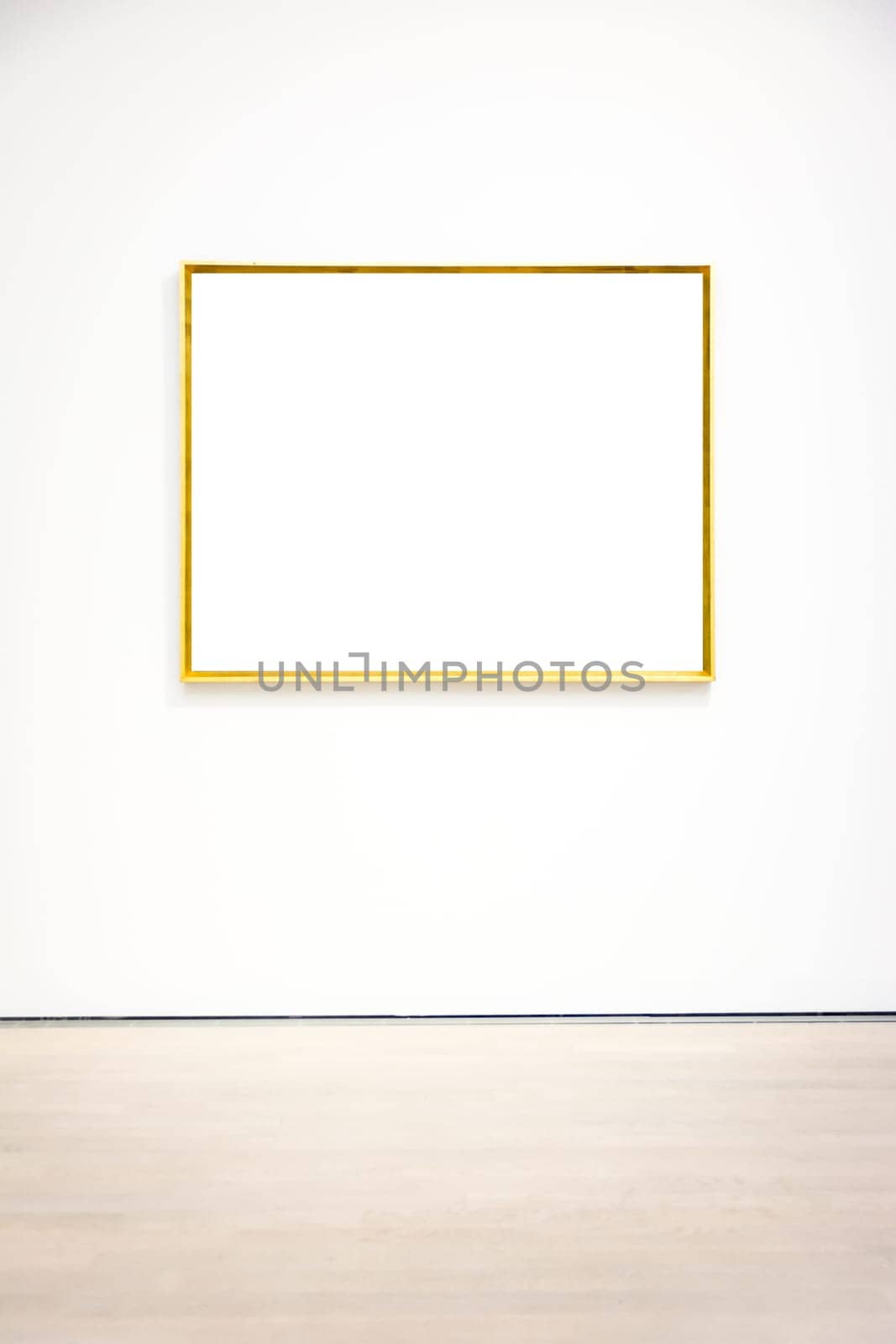 Modern Art Museum Frame Wall Clipping Path Isolated White Vector Illustration Template
