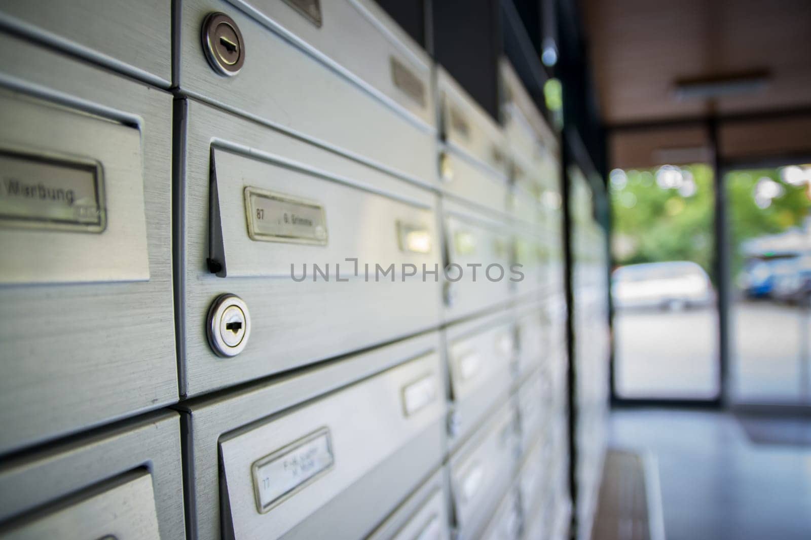 Mailboxes and Lock in Rows at Entrance