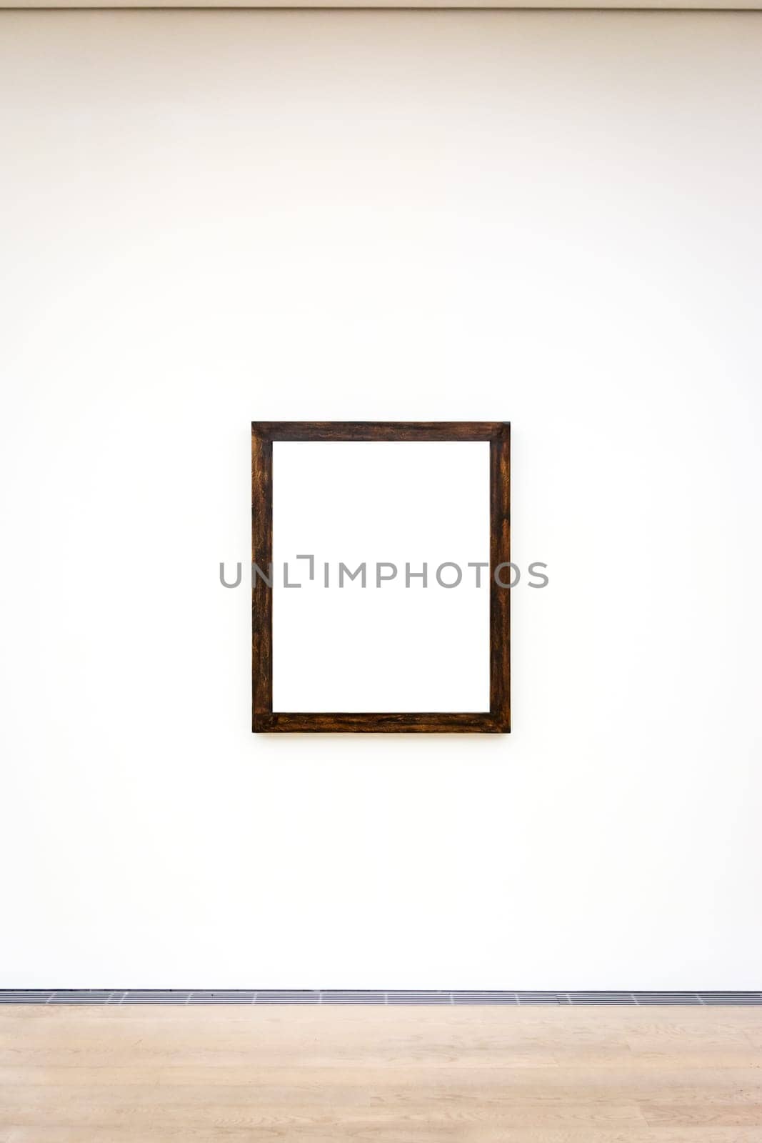 Modern Art Museum Frame Wall Clipping Path Isolated White Vector Illustration Template