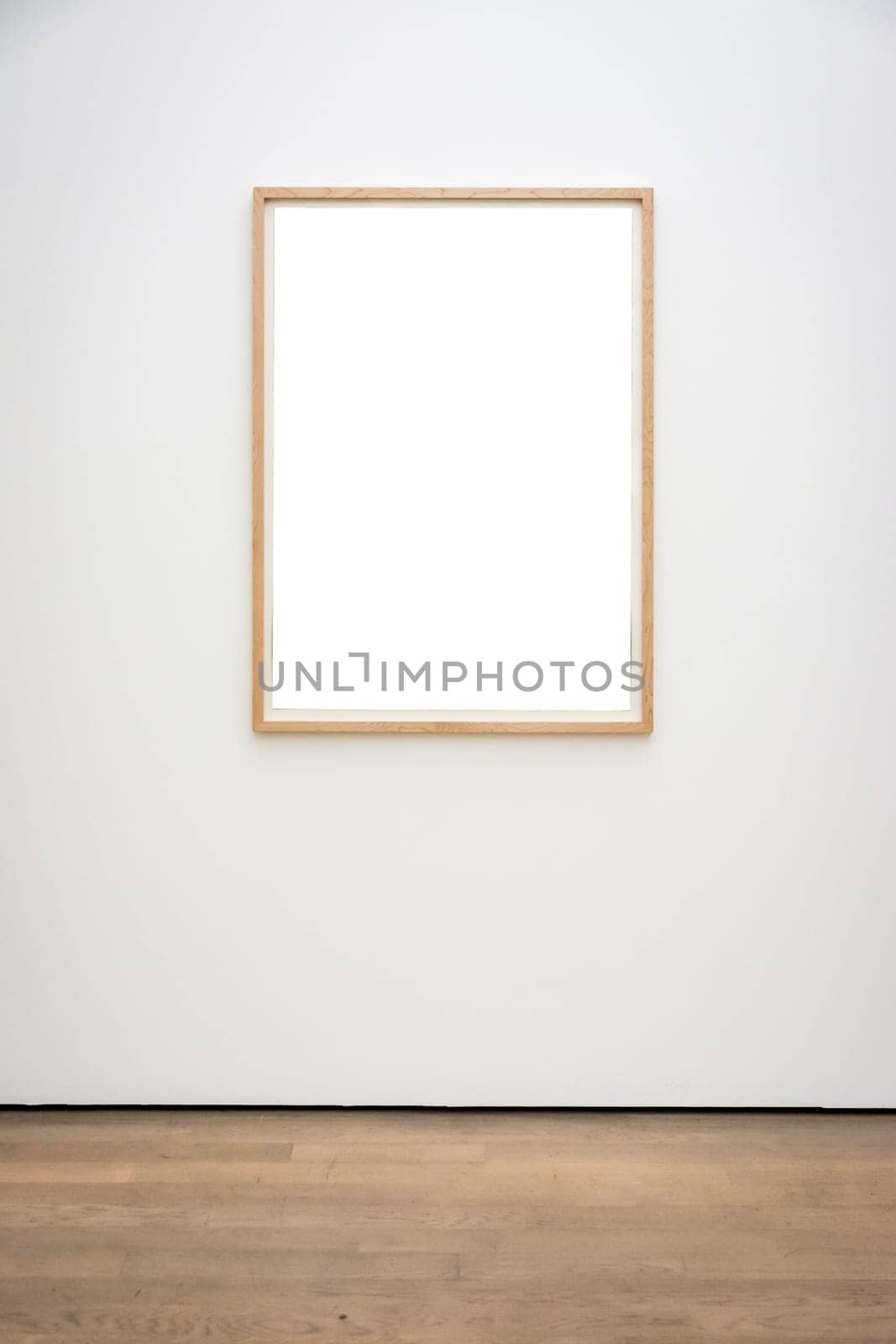Modern Art Museum Frame Wall Clipping Path Isolated White Vector Illustration Template