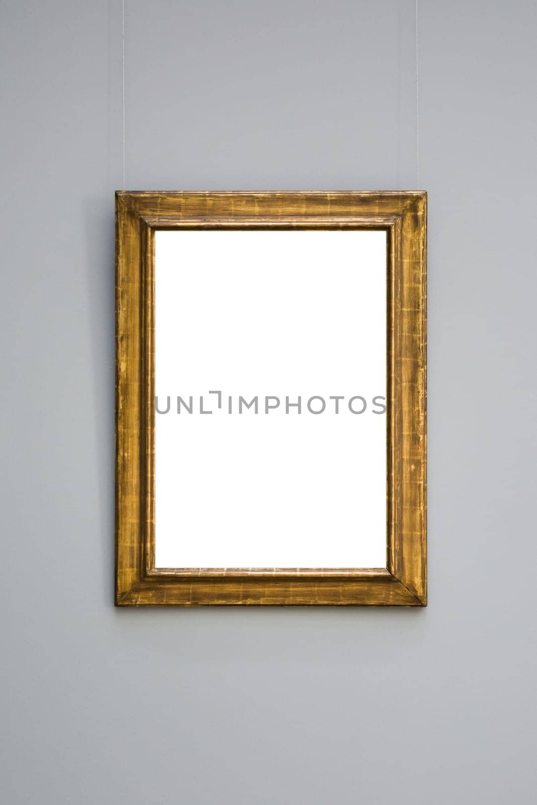 Art Museum Frame Wall Ornate Minimal Design White Isolated Clipping Path Template