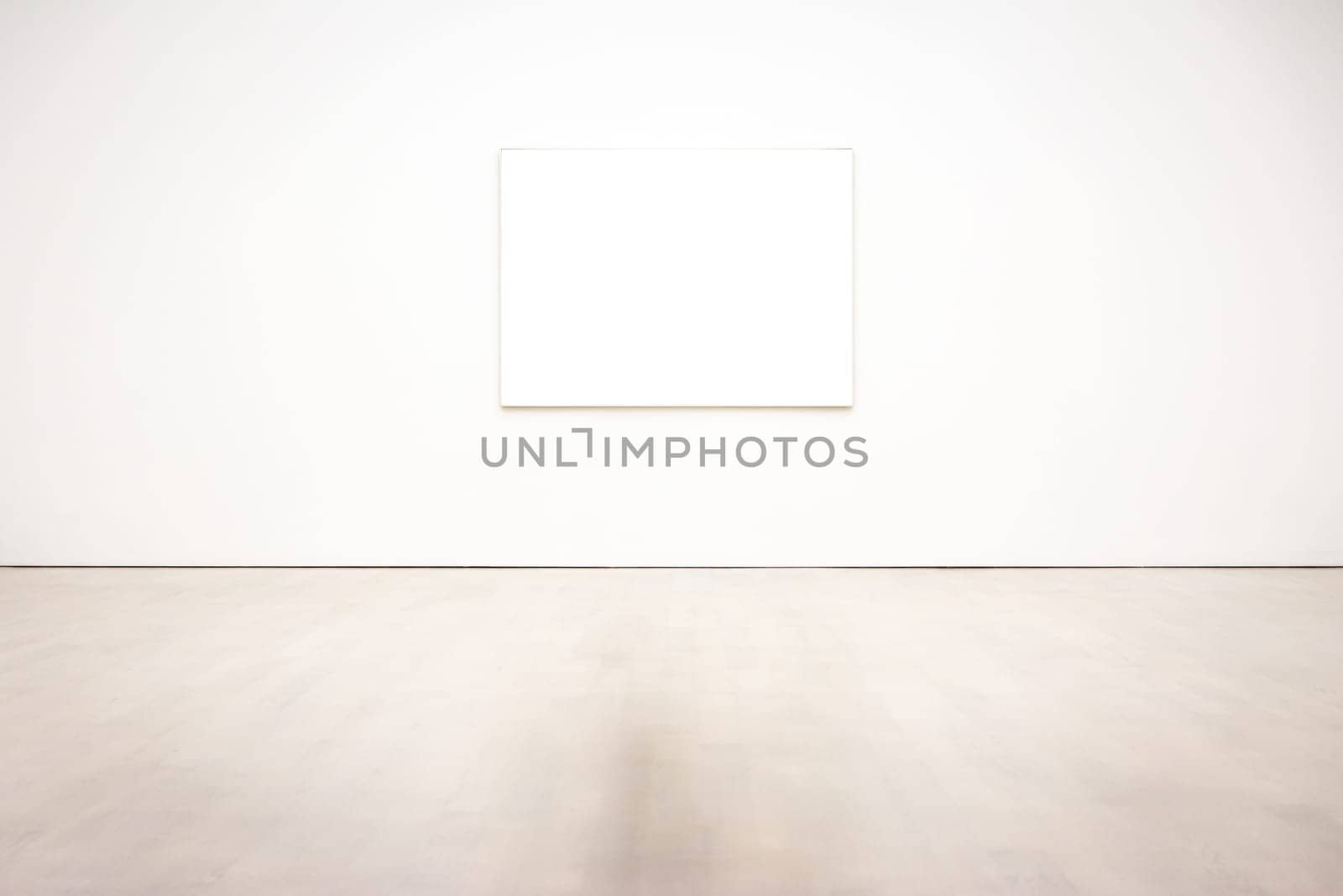 Modern Art Museum Frame Wall Clipping Path Isolated White Vector Illustration Template