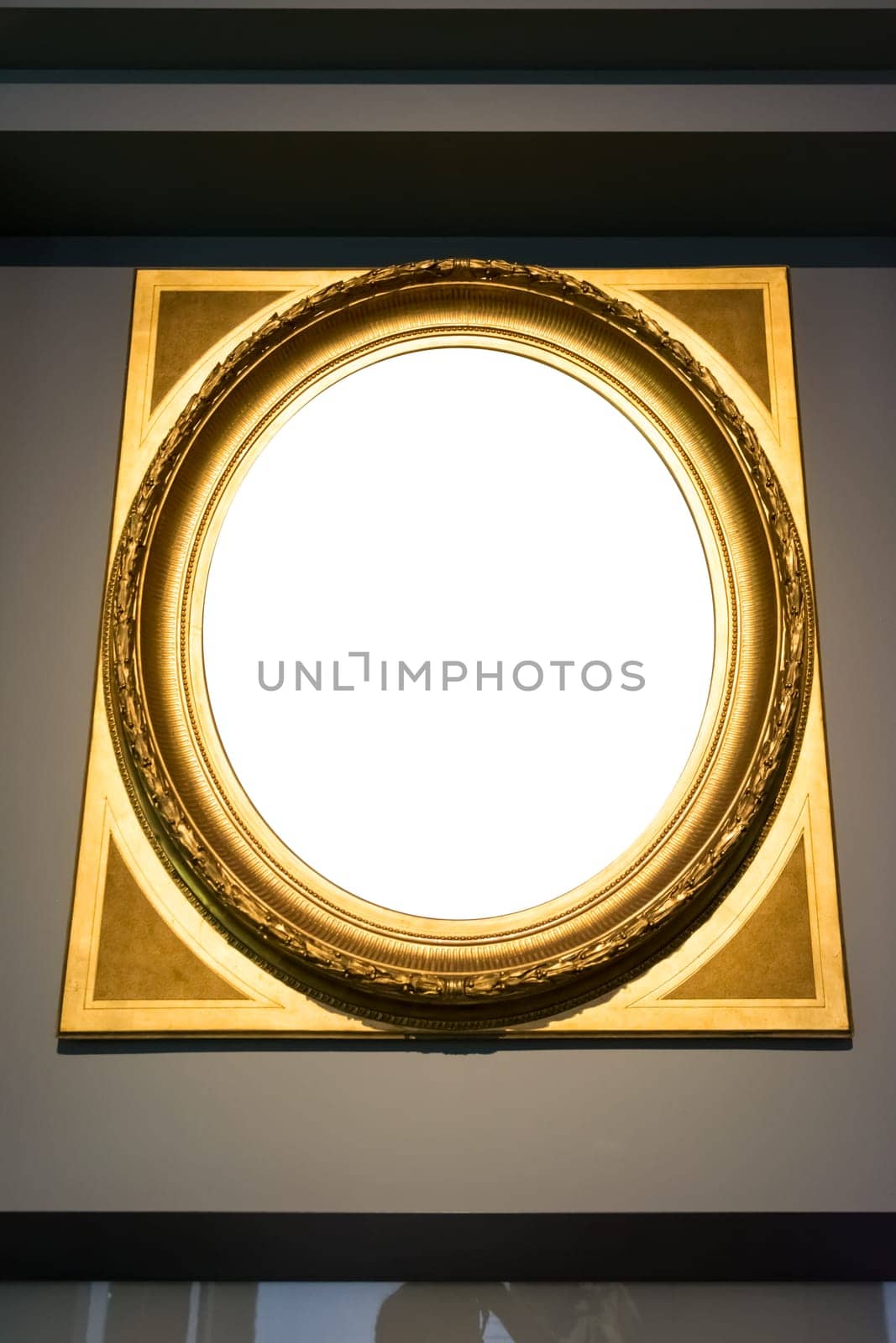 Art Museum Frame Vintage Ornate Painting Picture Blank Clipping Path Isolated Beautiful