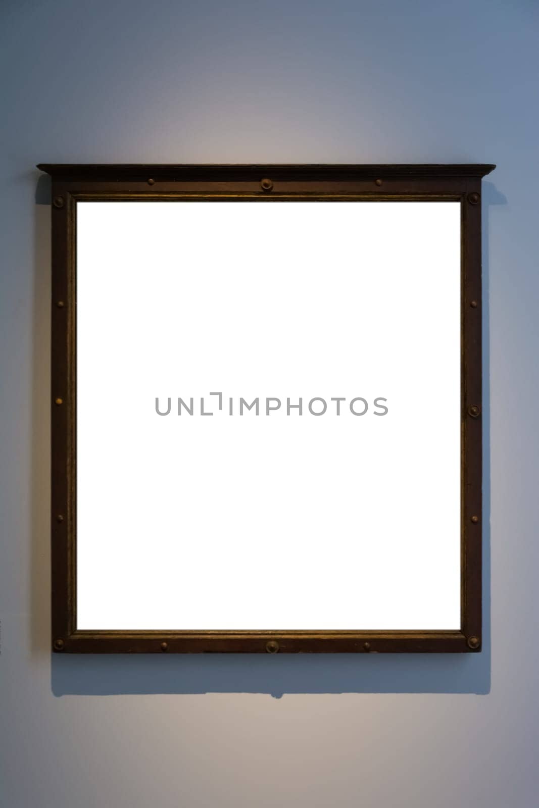 Art Museum Frame Vintage Ornate Painting Picture Blank Clipping Path Isolated Beautiful