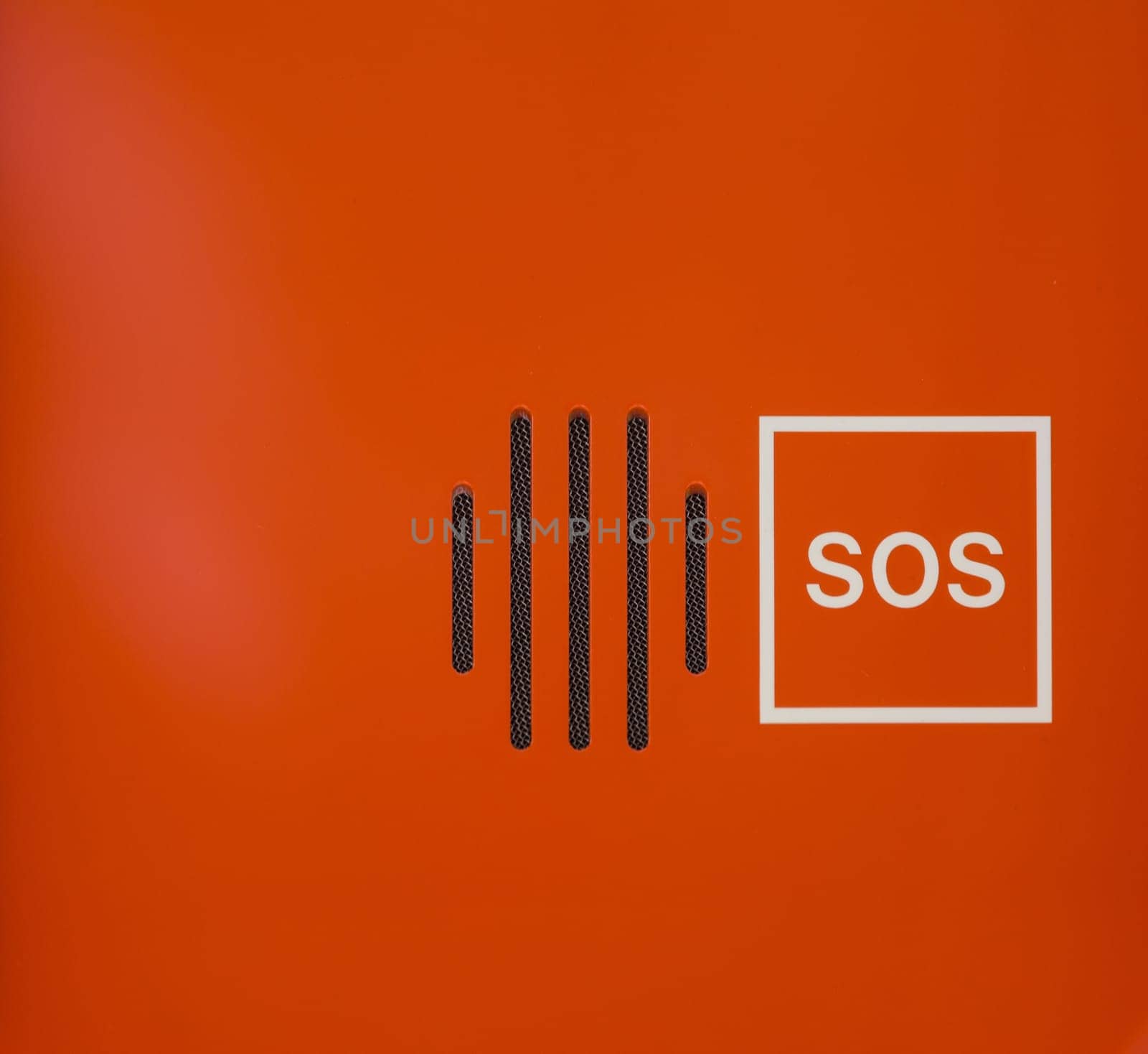 Bright Orange Abstract SOS Speaker Emergency Contract Device