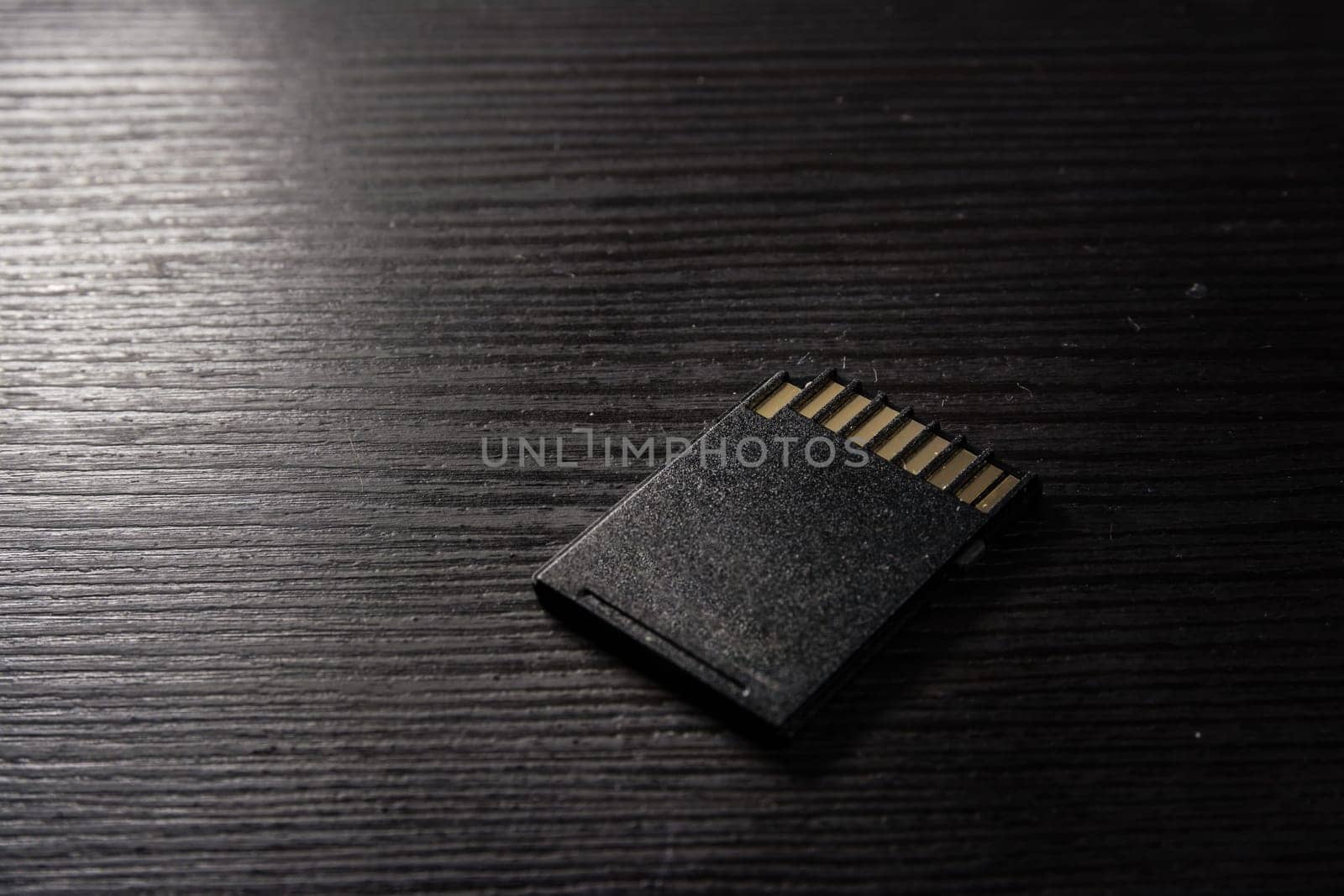 SD Card Black Texture Underside Rough Desk Work Prongs