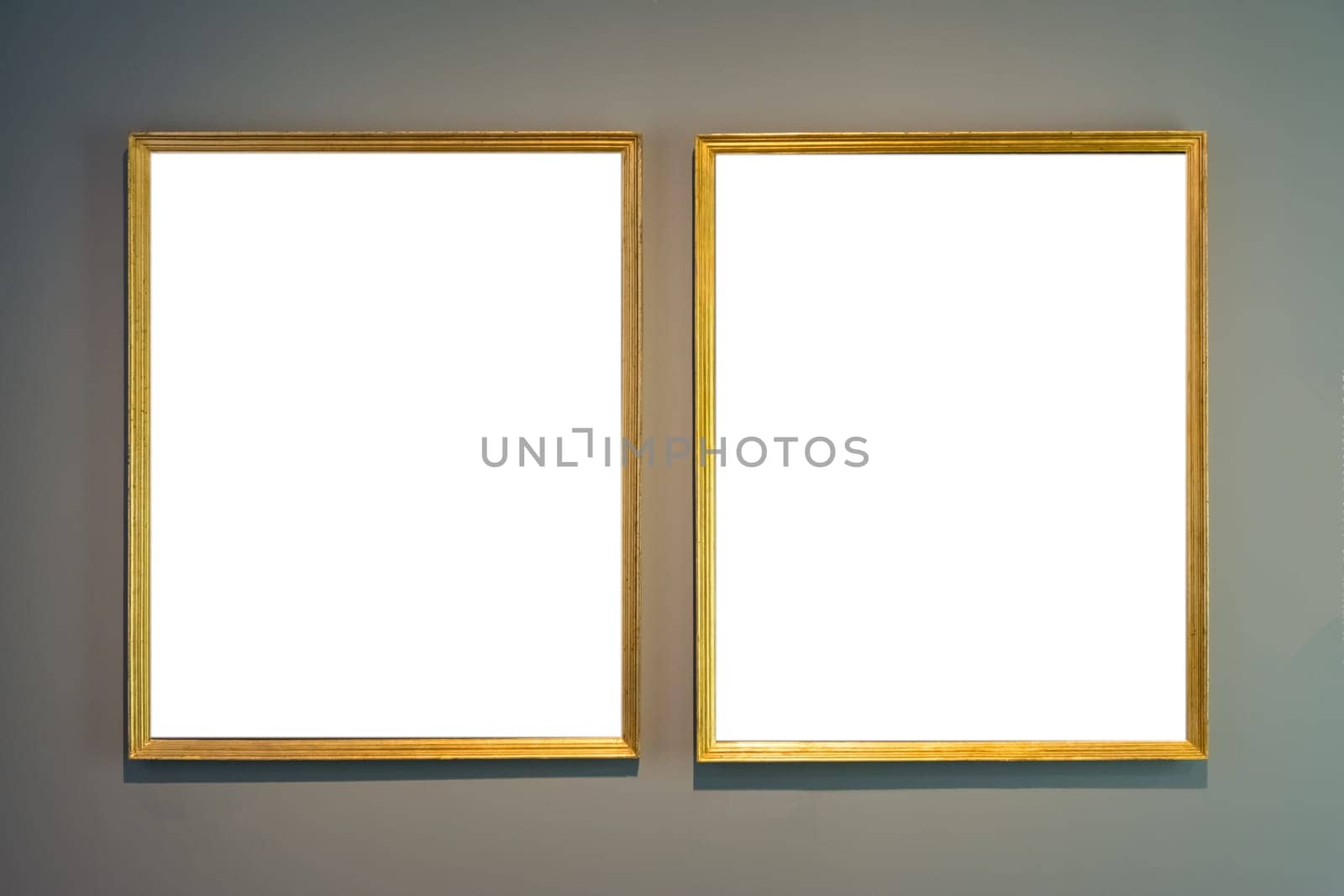 Art Museum Frame Vintage Ornate Painting Picture Blank Clipping Path Isolated Beautiful
