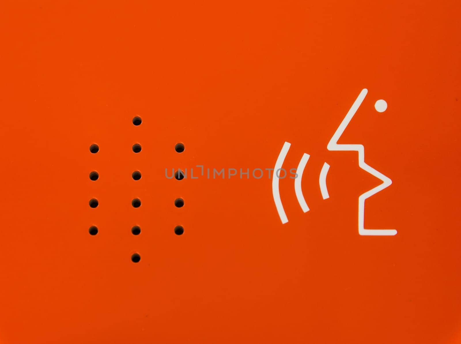 Bright Orange Abstract Diagram Speaker Emergency Contract Device