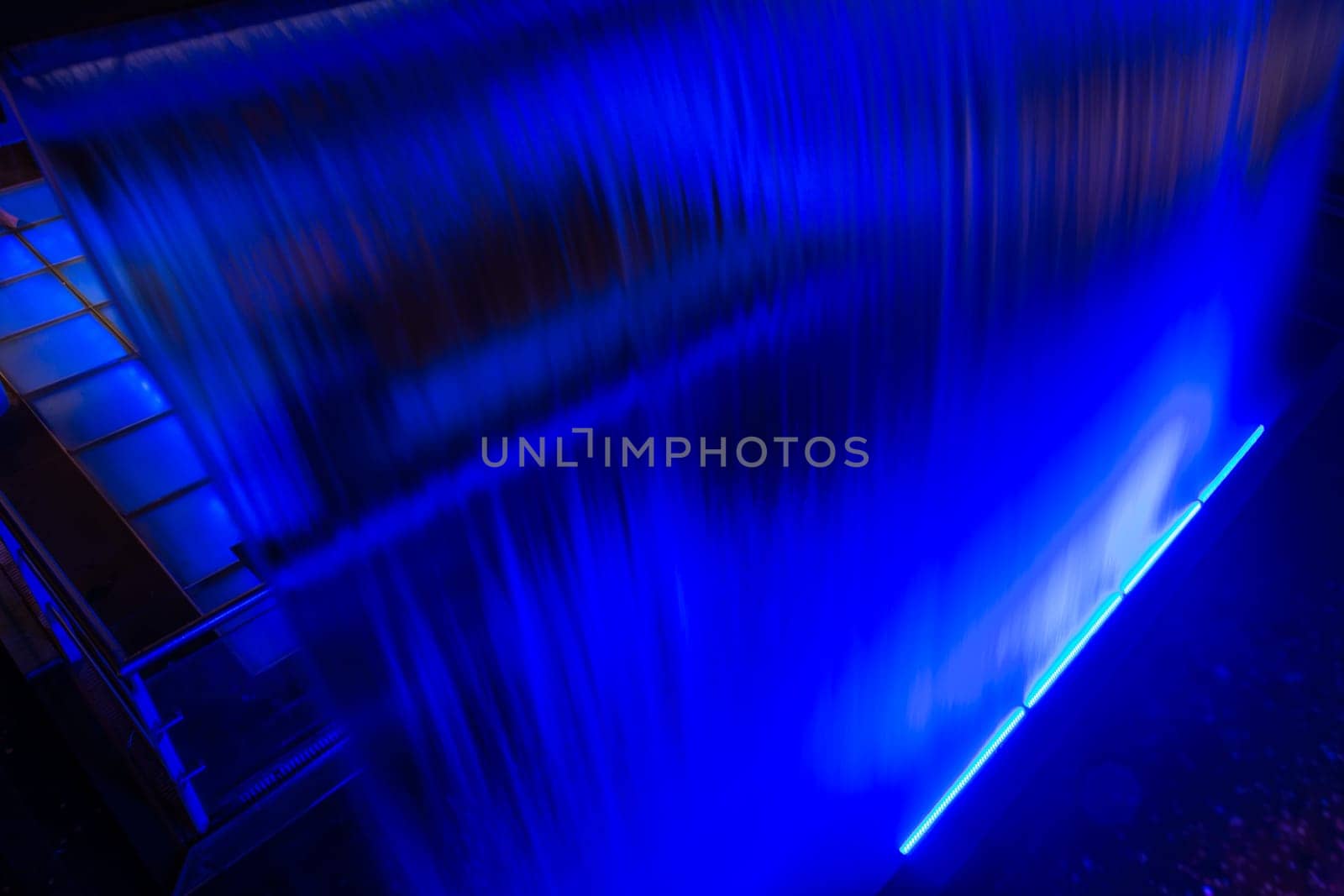 Blue Glowing Waterfall Long Exposure Guiness Storehouse
