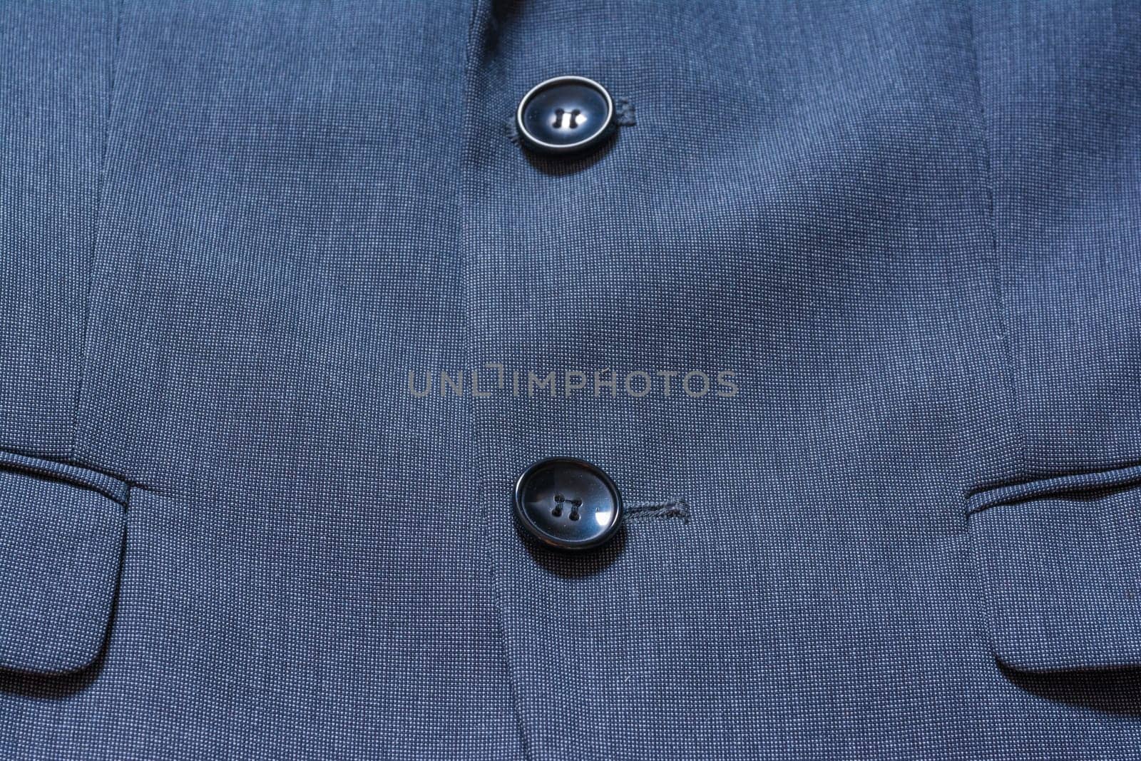 Blazer Closeup Texture Detail Textile Blue Tuxedo Suit Professional Handsome Men Fashion Button Handkerchief Lapel Material Jacket