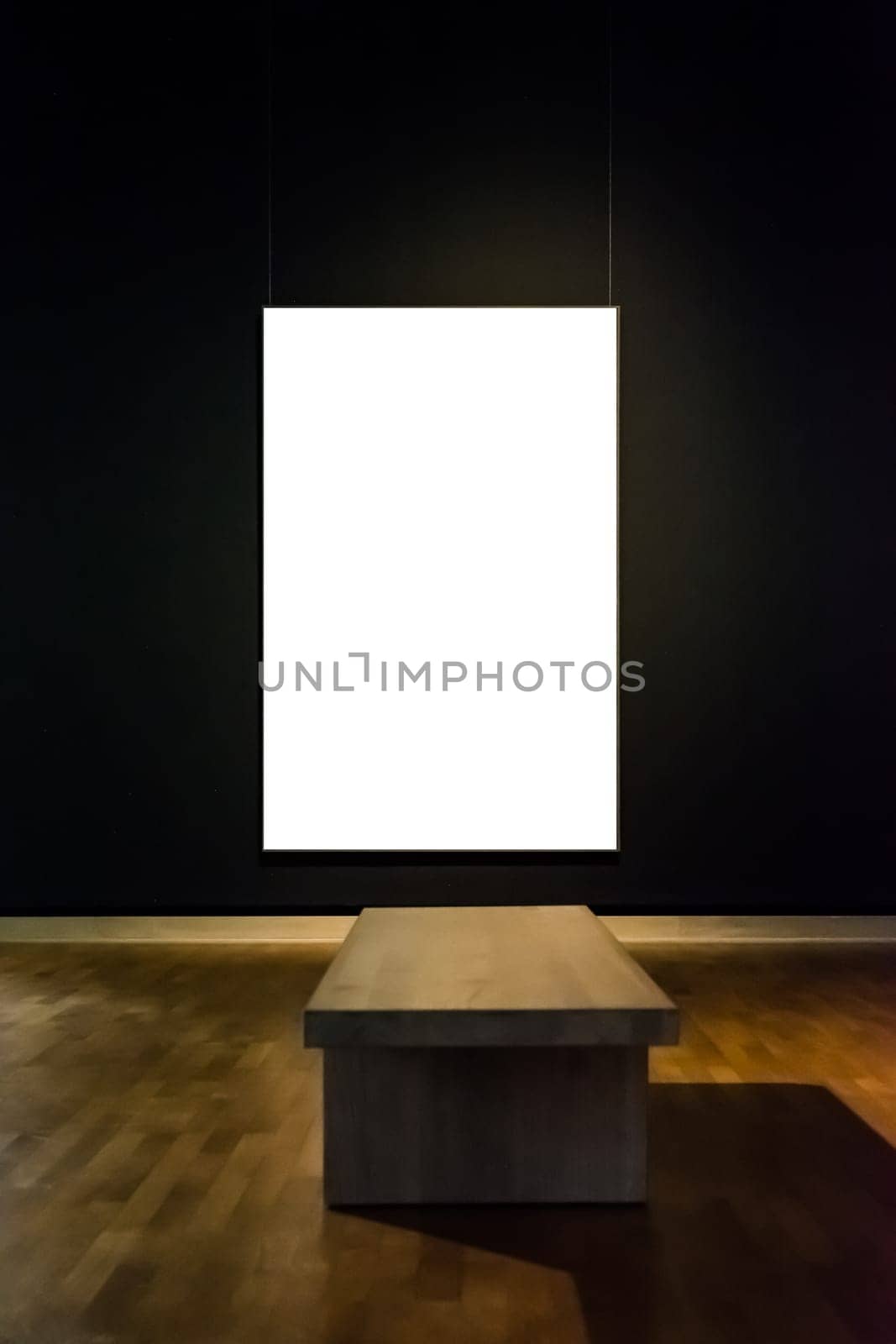Art Museum Frame Wall Ornate Minimal Design White Isolated Clipping Path Template