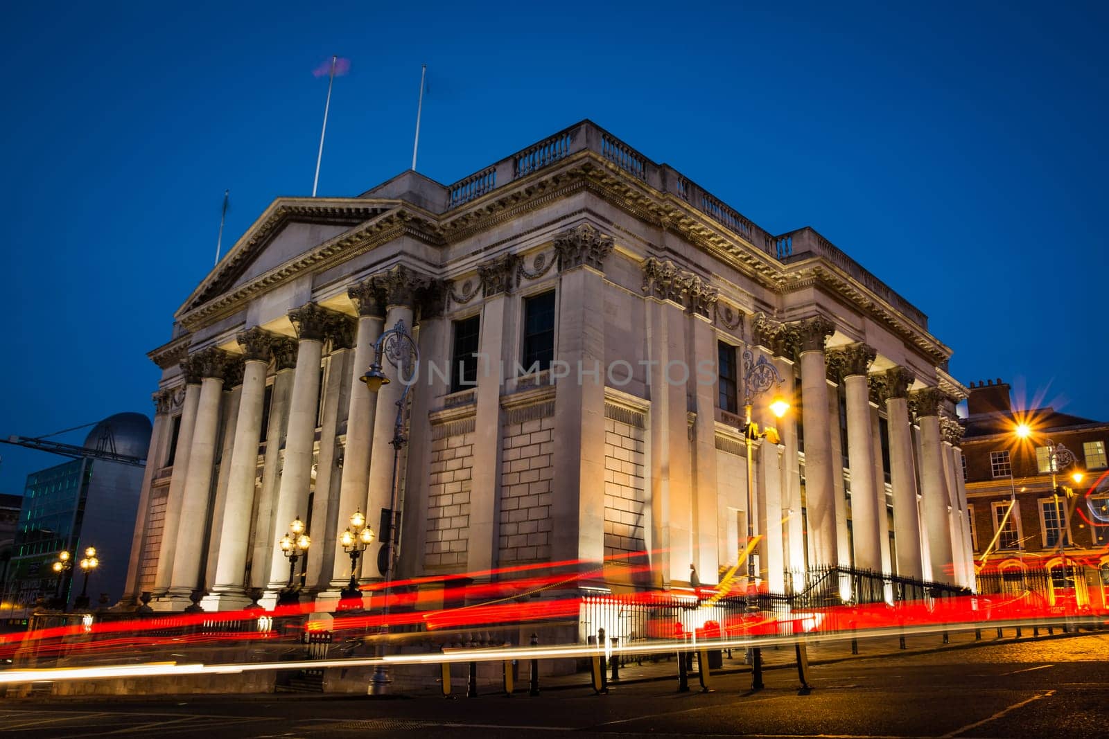 City Hall Afternoon Long Exposure Light Streaks Architecture Dublin Ireland