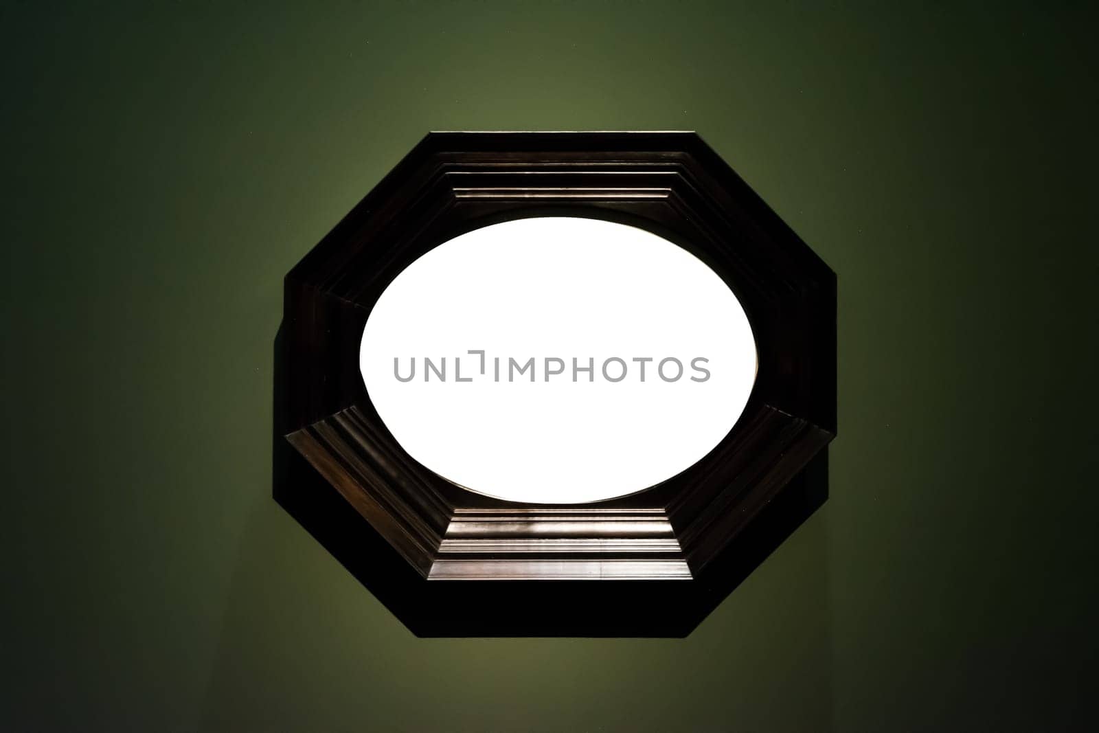 Art Museum Frame Wall Ornate Minimal Design White Isolated Clipping Path Template