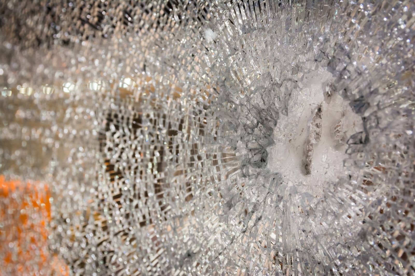 Cracked Shop Window Glass Display Texture Closeup Detail Broken Smashed Cracks