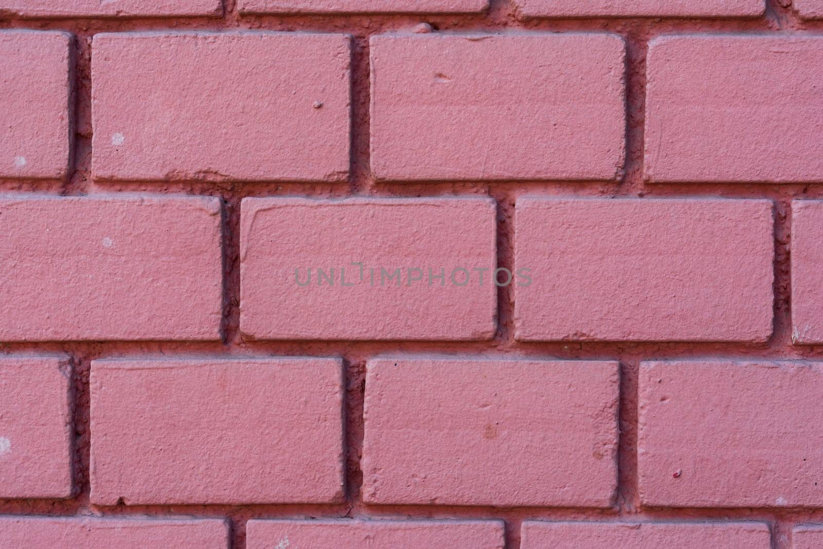 Pink Red Painted Brick Wall Texture Background