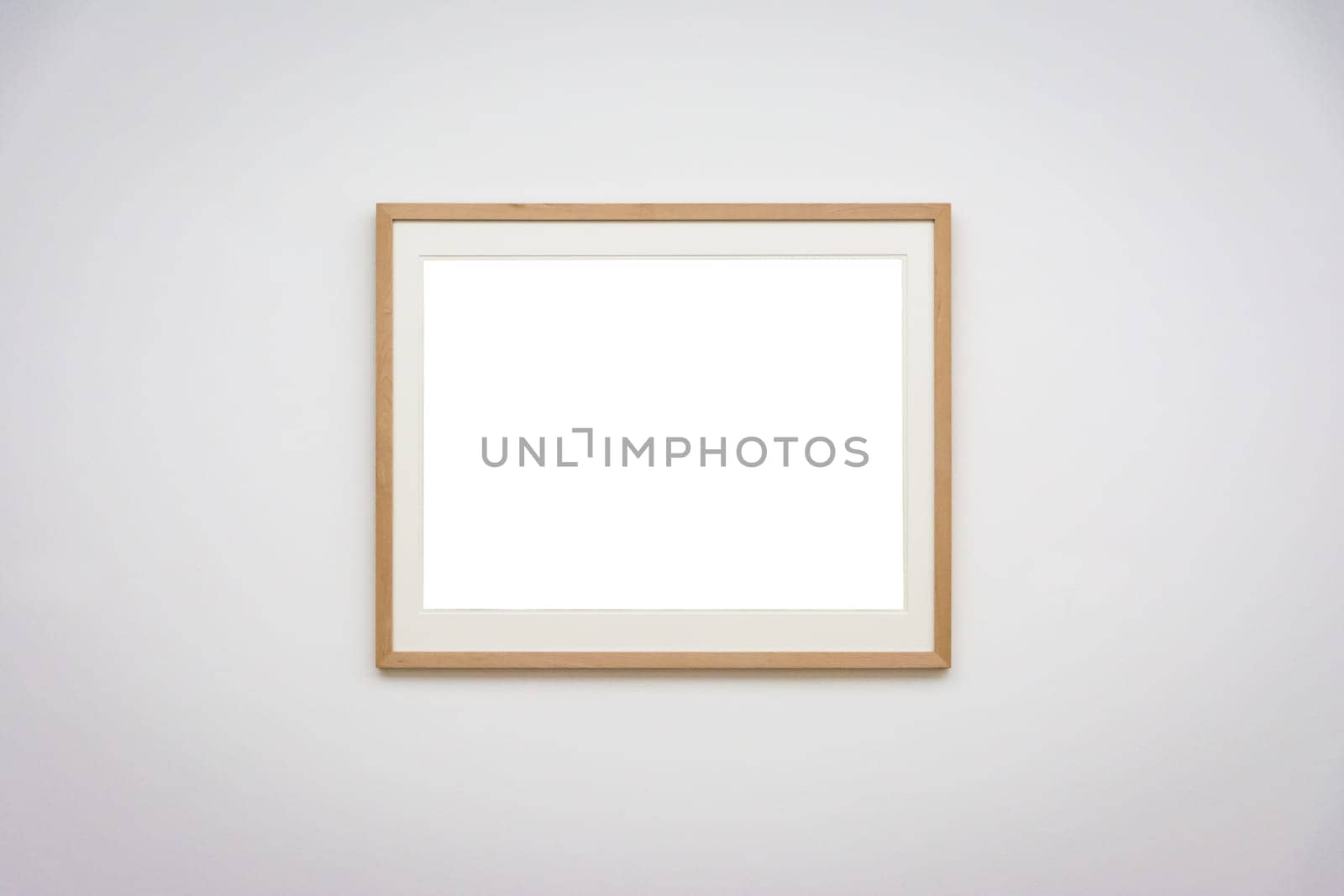 Modern Art Museum Frame Wall Clipping Path Isolated White Vector Illustration Template