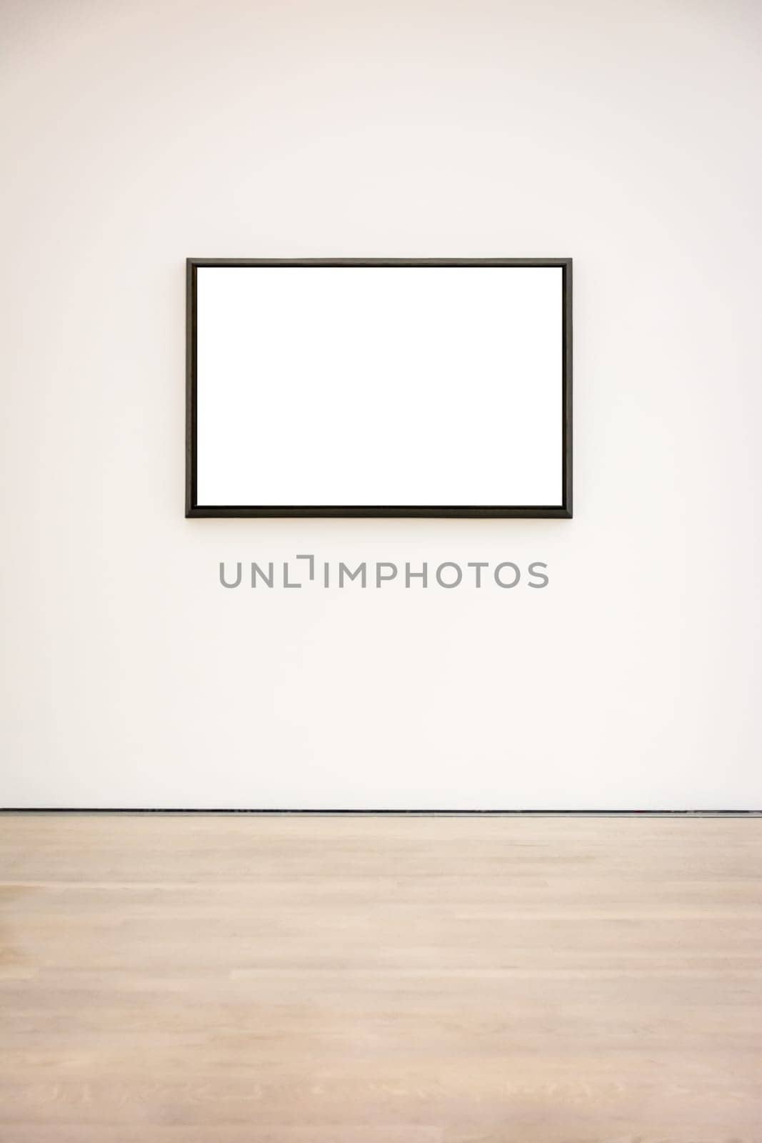 Modern Art Museum Frame Wall Clipping Path Isolated White Vector Illustration Template