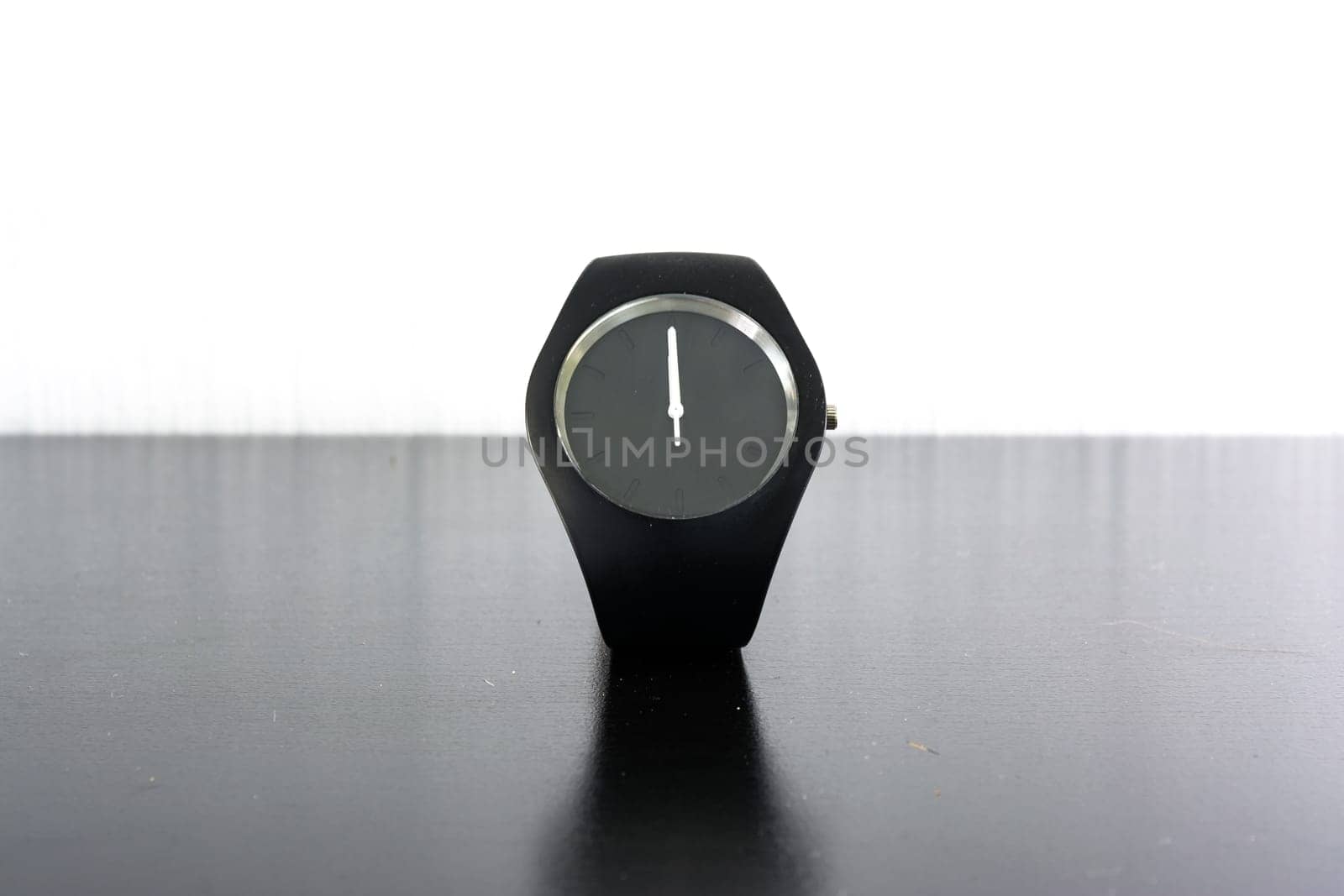Minimal Wrist Watch Stopwatch Black White Light Isolated Fashion