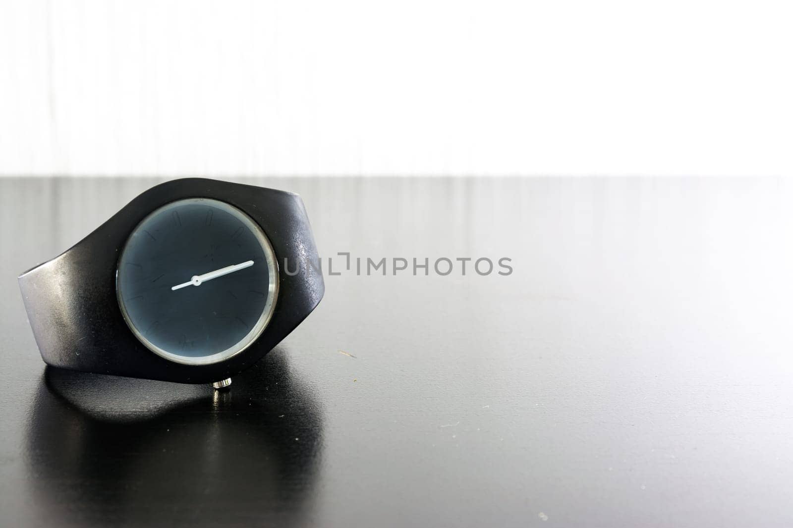 Minimal Wrist Watch Stopwatch Black White Light Isolated Fashion