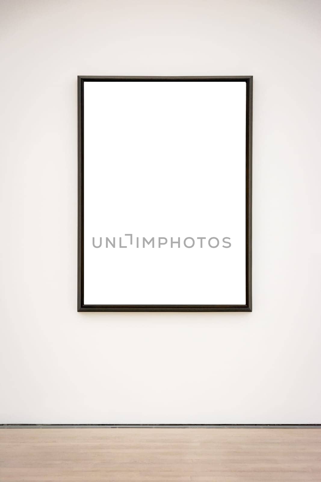 Modern Art Museum Frame Wall Clipping Path Isolated White Vector Illustration Template