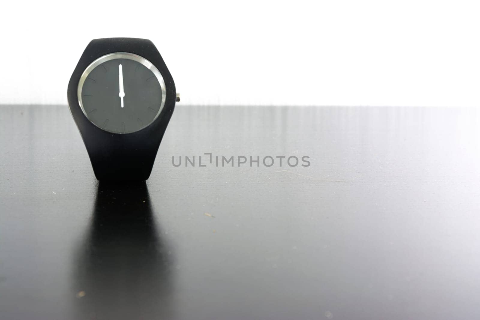 Minimal Wrist Watch Stopwatch Black White Light Isolated Fashion