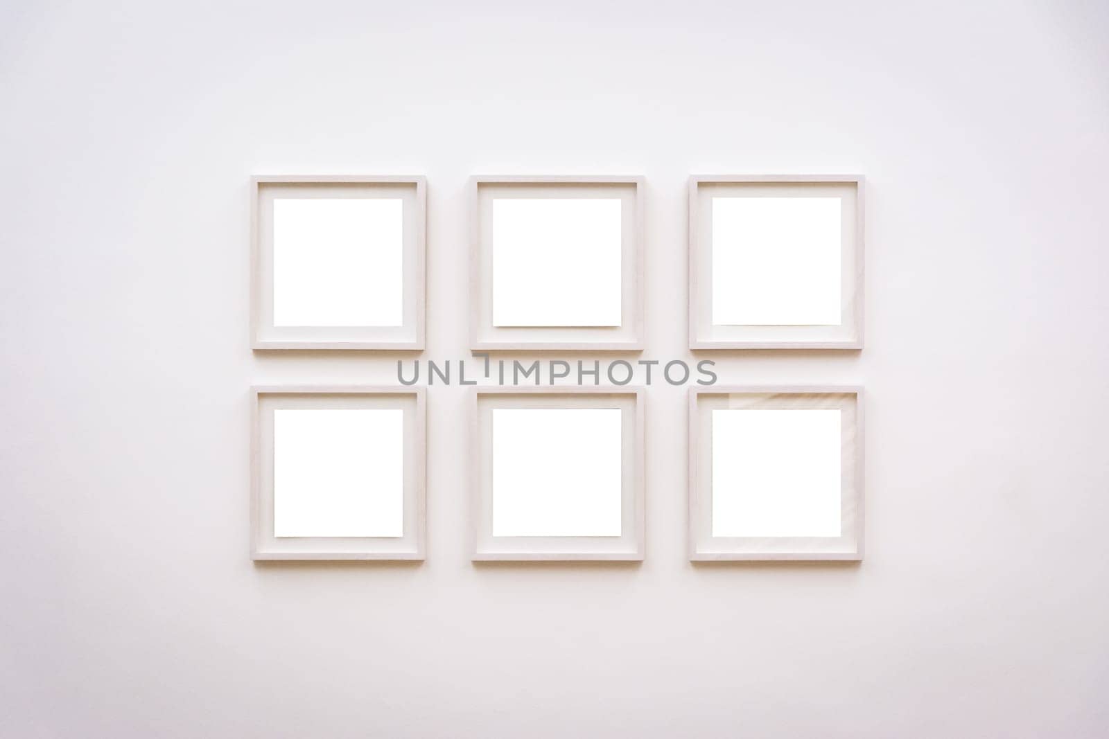 Modern Art Museum Frame Wall Clipping Path Isolated White Vector Illustration Template