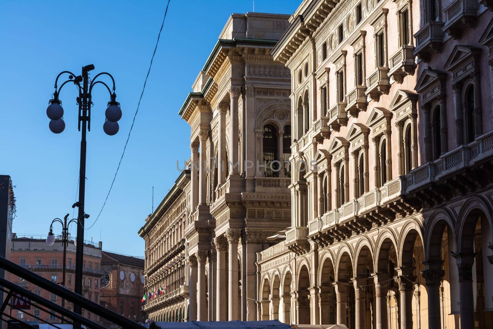 Galleria Vittorio Emanuele II Entryway Famous Destination Italy Architecture Shopping Mall During Christmas 2016 Traveling Winter Sightseeing Crowd