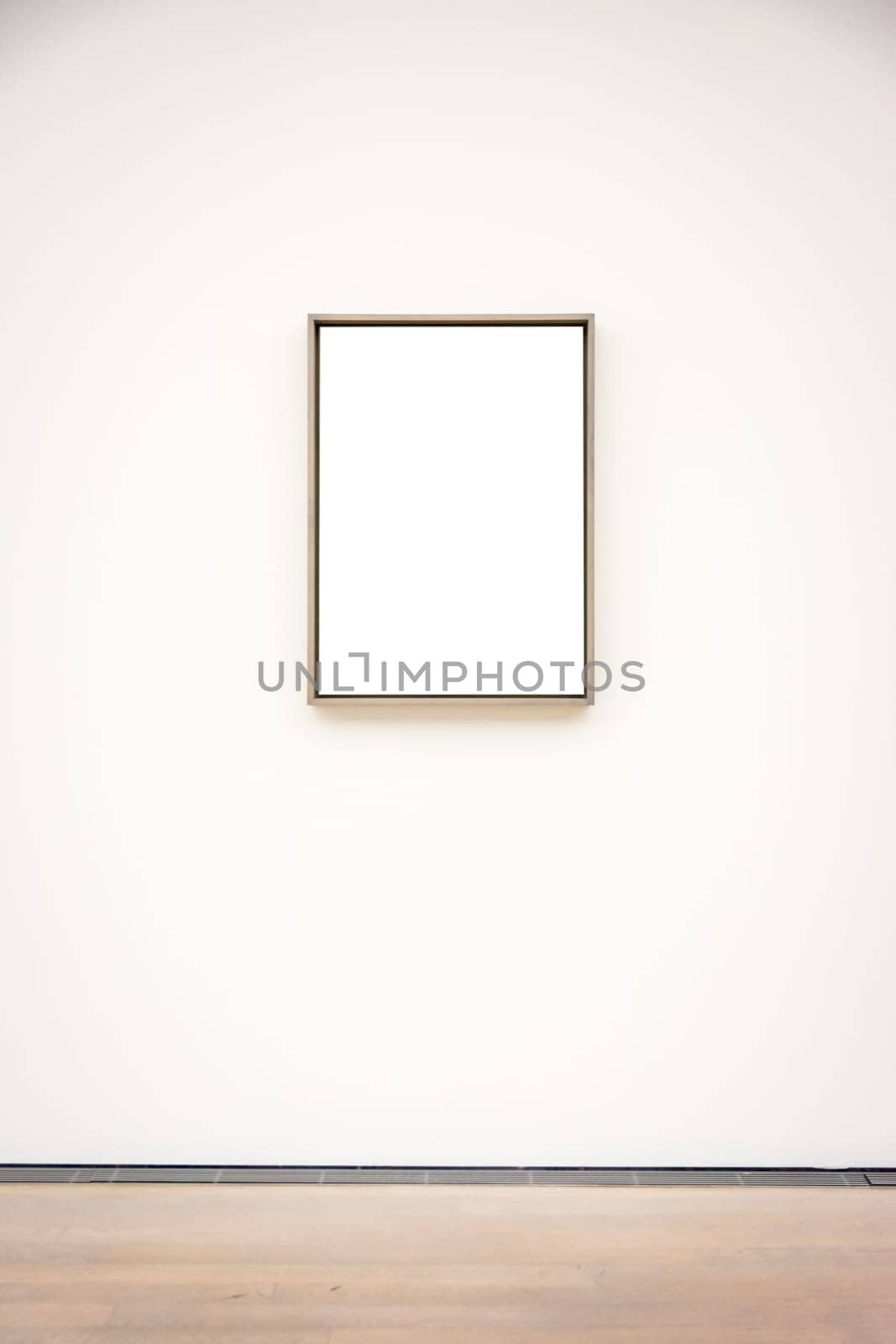 Modern Art Museum Frame Wall Clipping Path Isolated White Vector Illustration Template