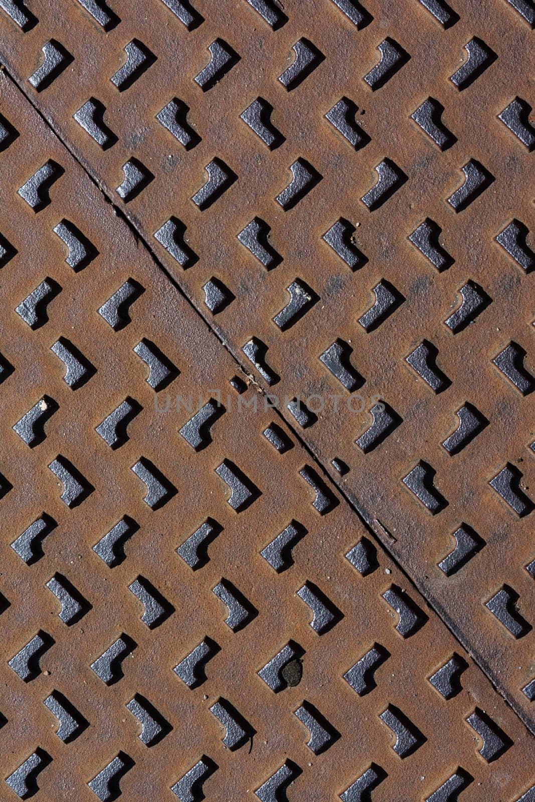 Metal Manhole Cover Steel Heavy Industrial Rusty Texture Background