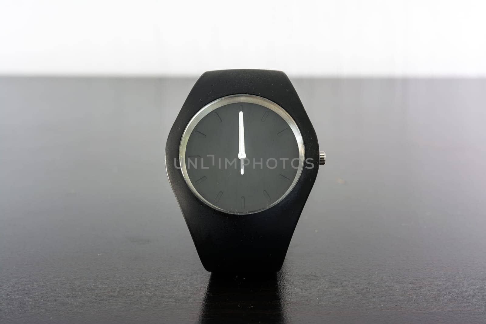 Minimal Wrist Watch Stopwatch Black White Light Isolated Fashion