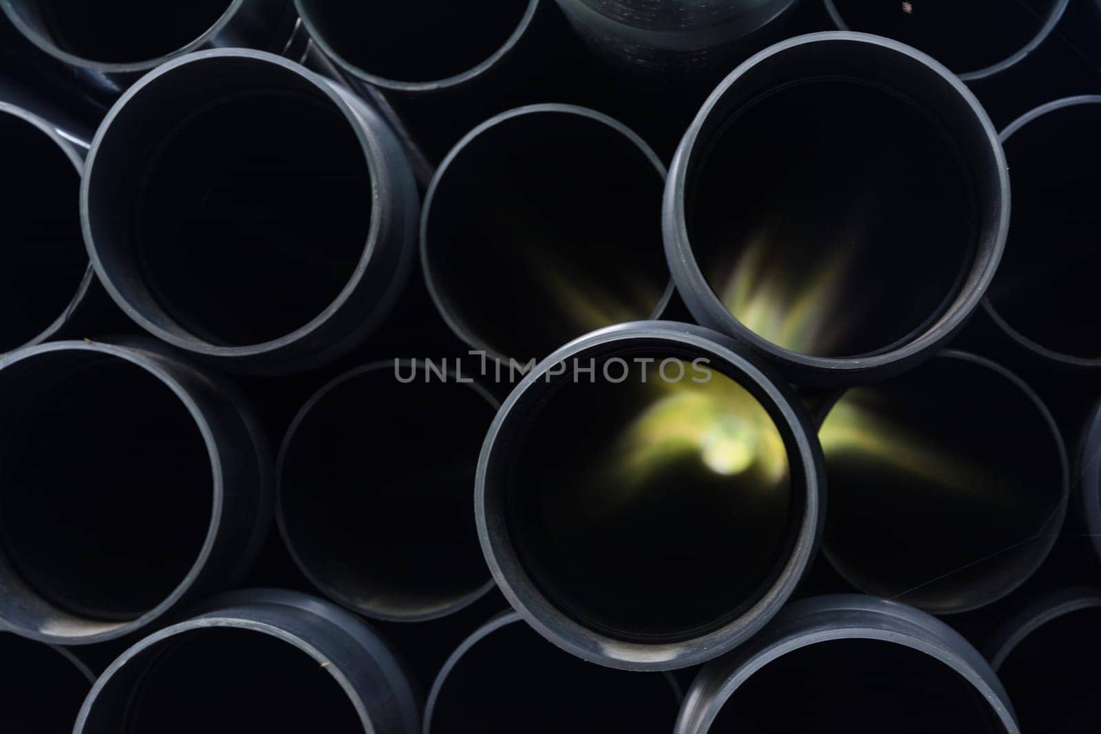 Glow Perspective Black Construction Pipes Stacked Texture Background