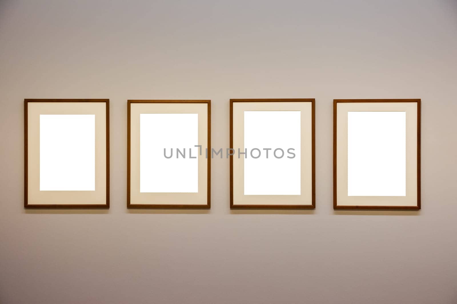 Art Museum Frame Wall Ornate Minimal Design White Isolated Clipping Path Template