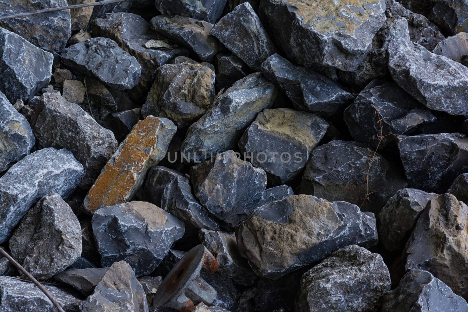 Grey Stones Pile Texture Background Construction Rocks
