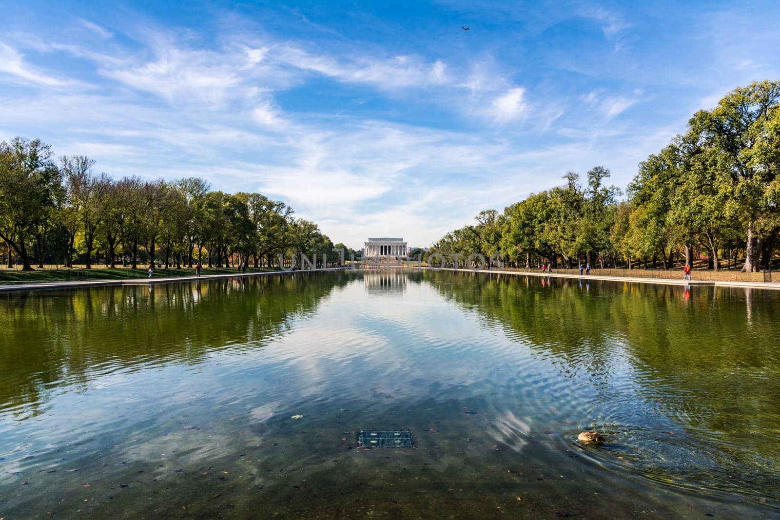 Lincoln Memorial Over Reflecting Pool National Mall Daytime Washington DC USA