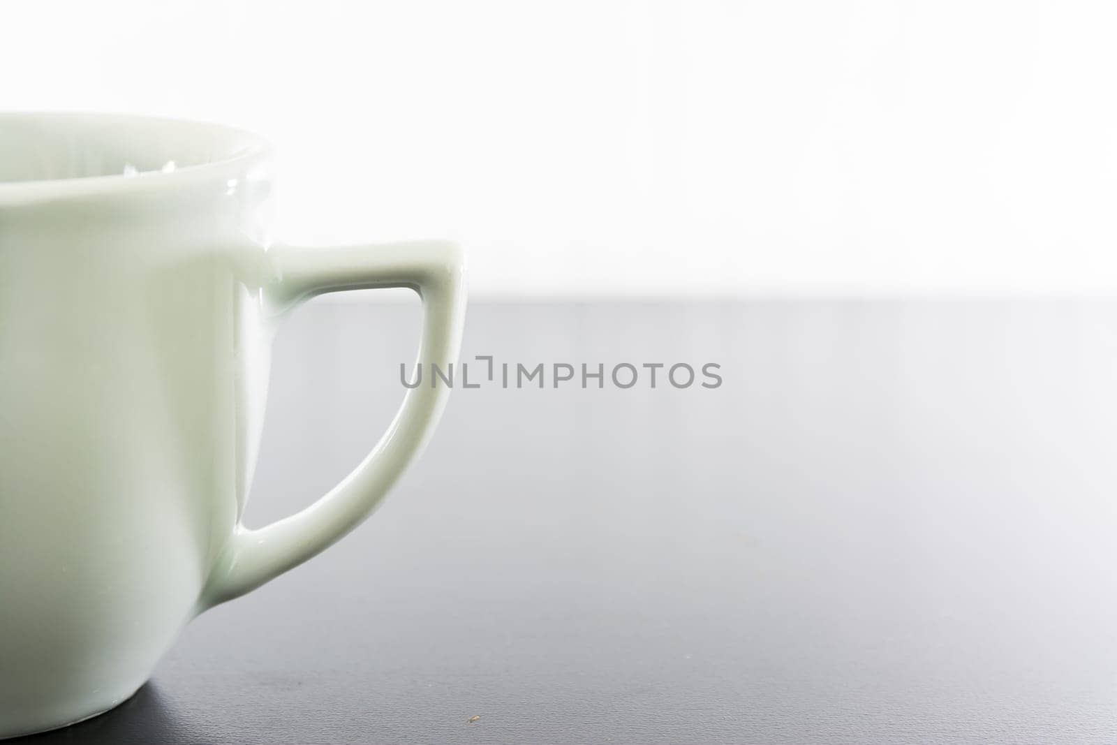 Small Abstract Porcelain Coffee Mug Espresso White Black Contrast