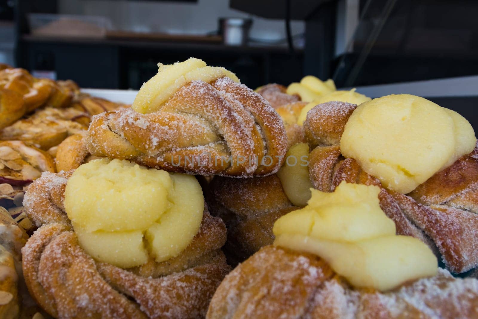 Swedish Traditional Pastry Stand Sweet Cream Bake