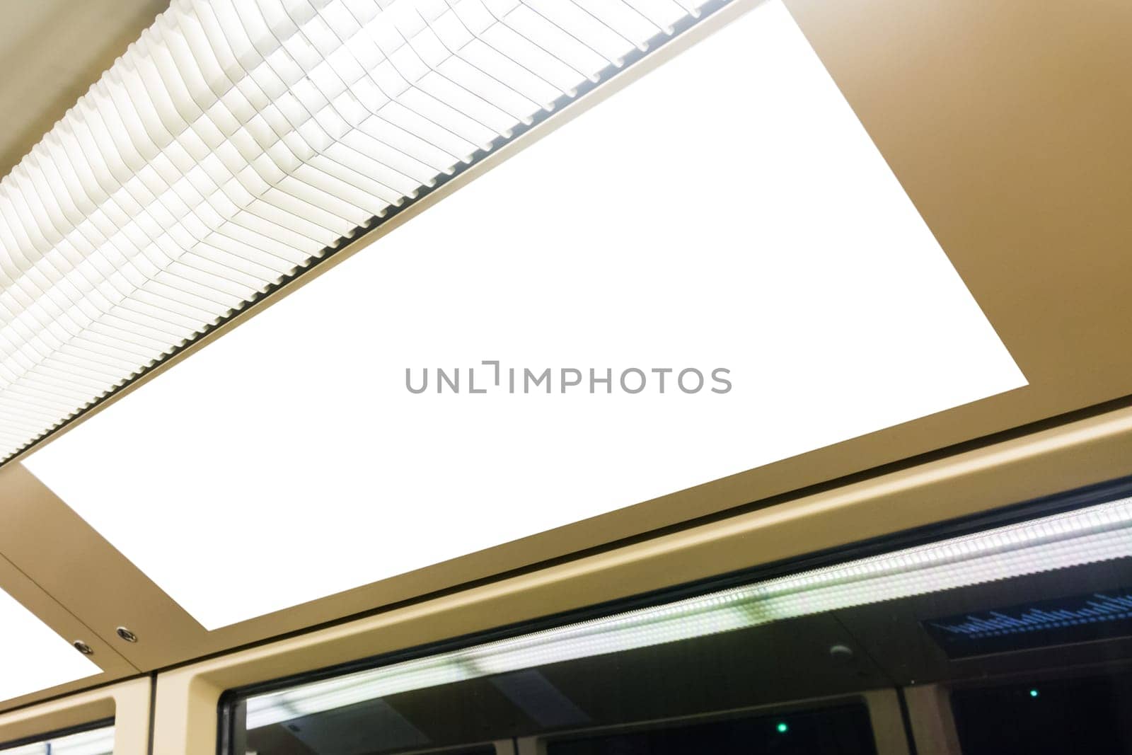 Subway Underground Interior Blank Isolated Clipping Path Advertisement Space