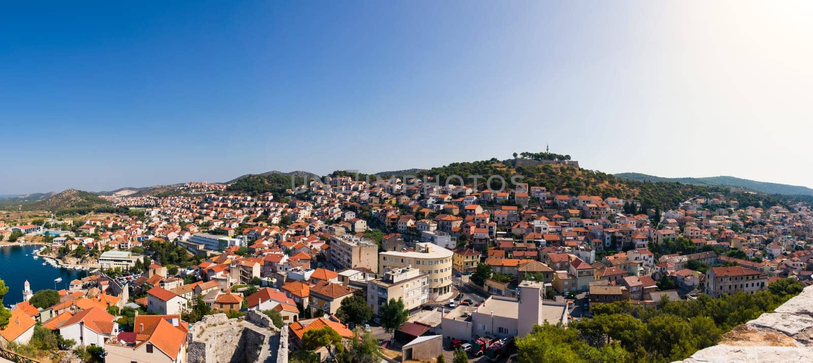 Sibenik Croatia European Vacation Destination City Landscape Ocean Summer Sightseeing