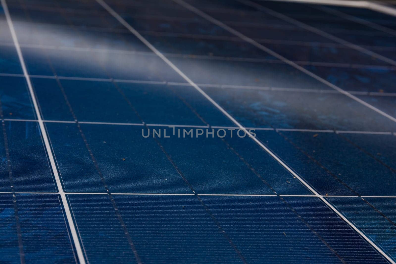 Solar Panel Blue Texture Close Detail Energy Renewable Device Installation